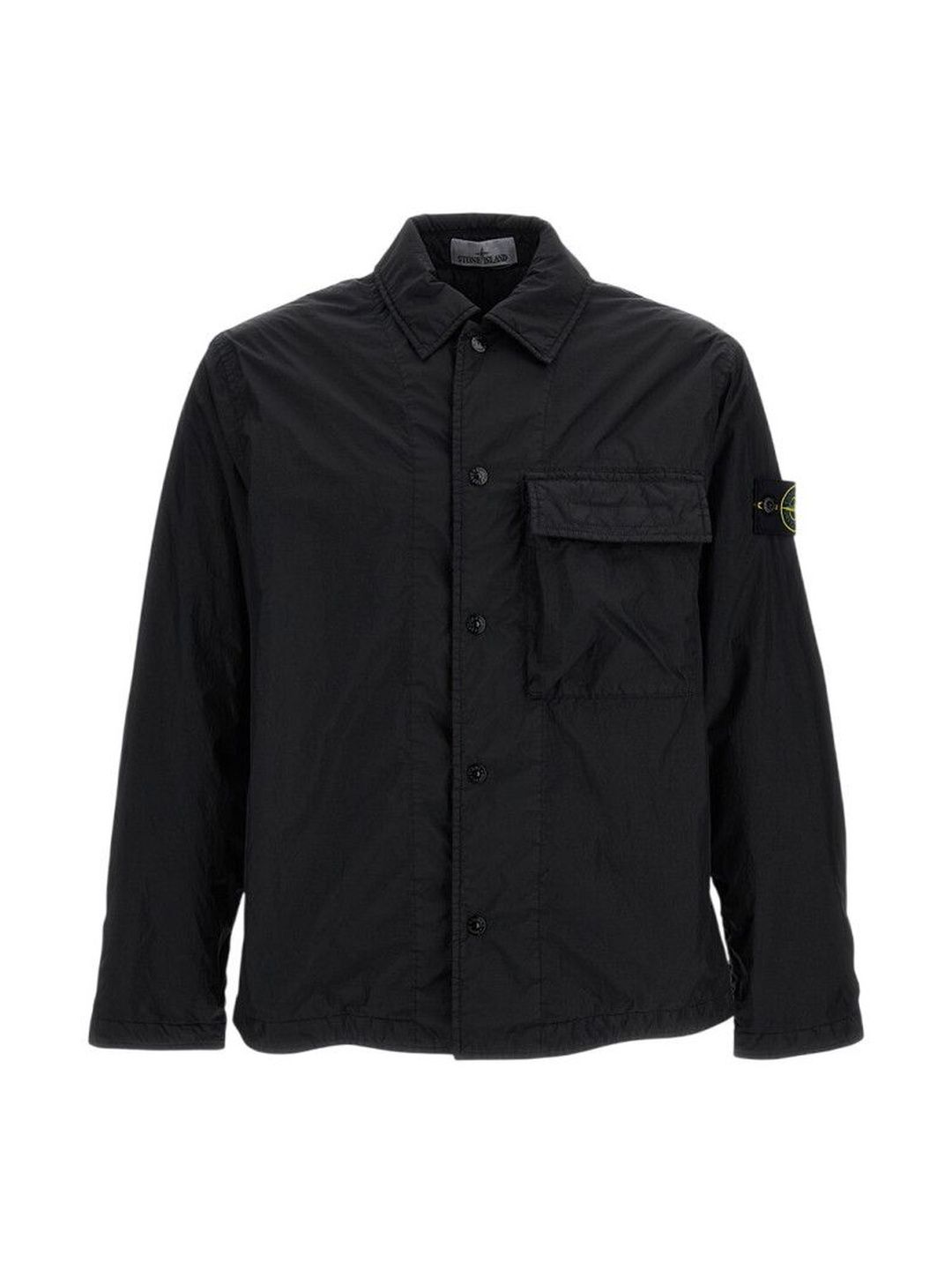 Stone Island Black Shirt Collar Jackets