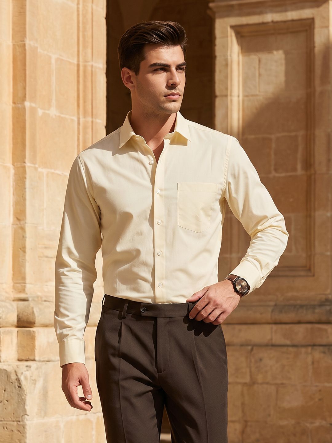 INVICTUS Spread Collar Formal Shirt
