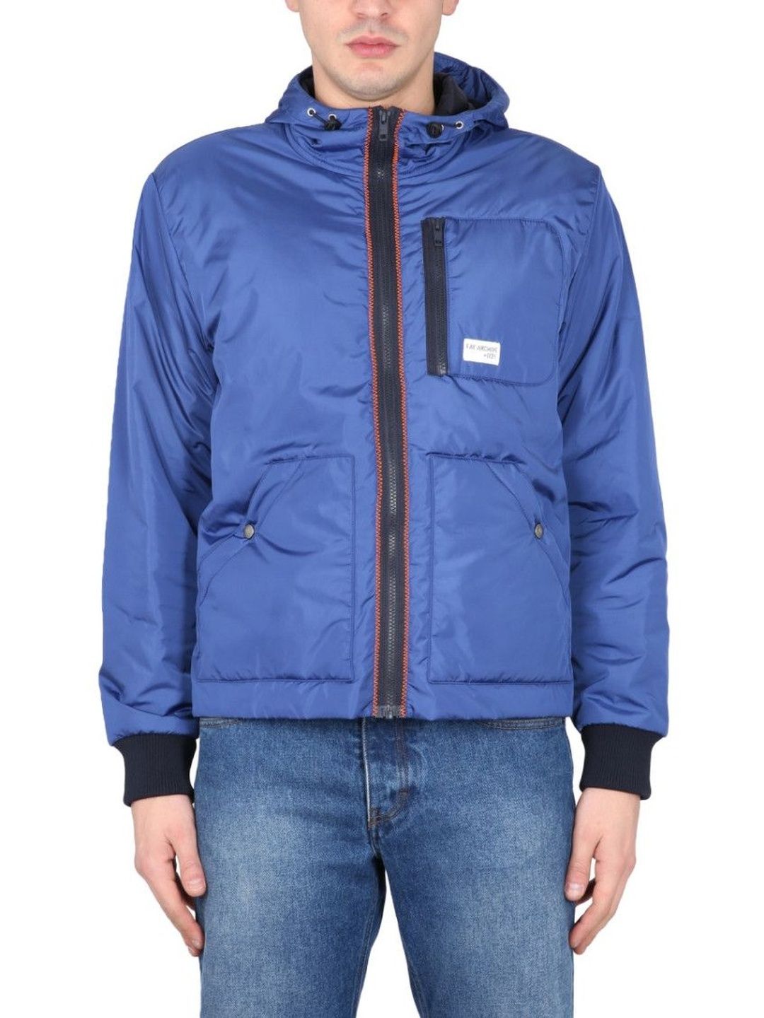 Fay Blue Logo Hood Jackets