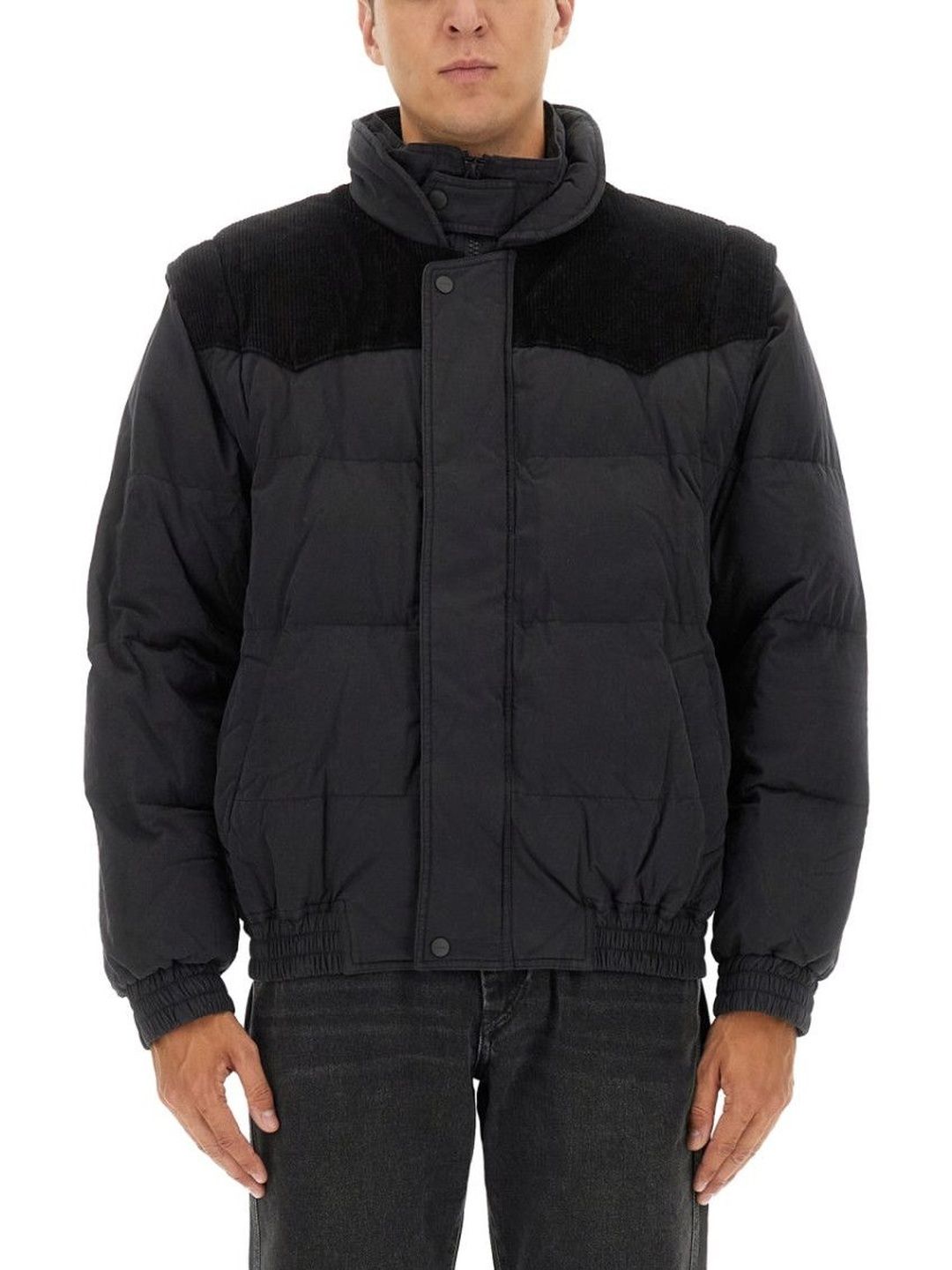 Isabel Marant Black Solid Mock Collar Jacket