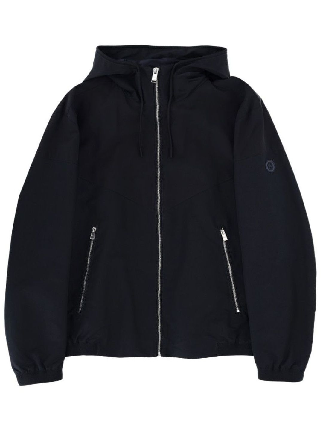 Hugo Boss Dark Blue Solid Hood Jacket