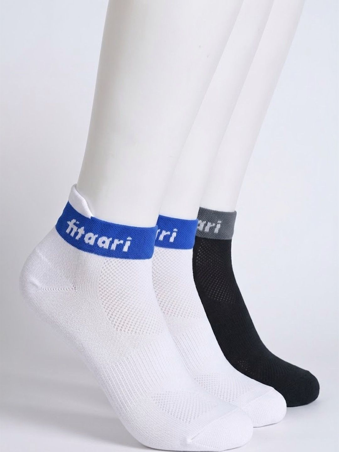 FITAARI Men Pack of 3 Patterned Ankle Length Socks