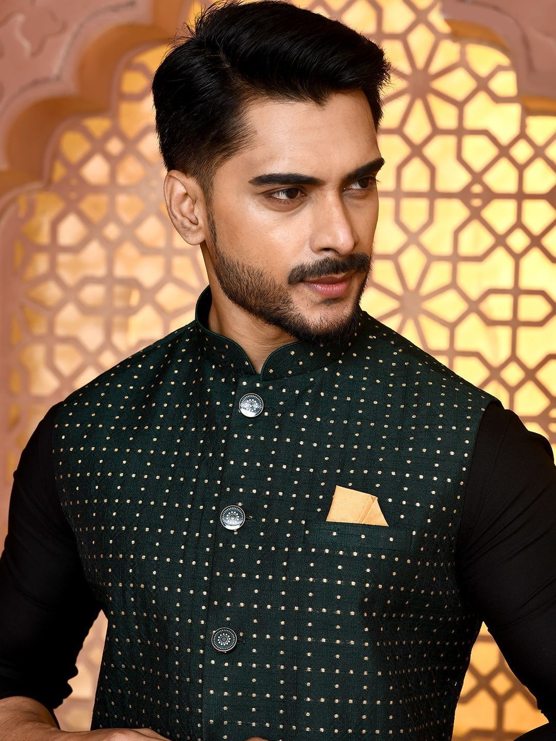 TRENDS OF ETHNIC Woven Design Woven Nehru Jackets