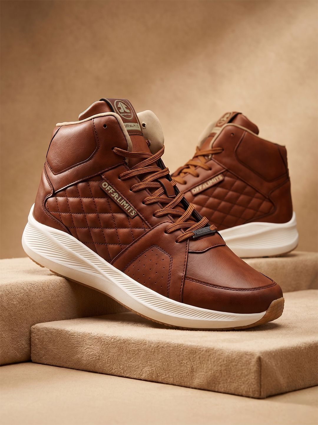 OFF LIMITS Men Self Design Lace Ups Round Toe Sneakers