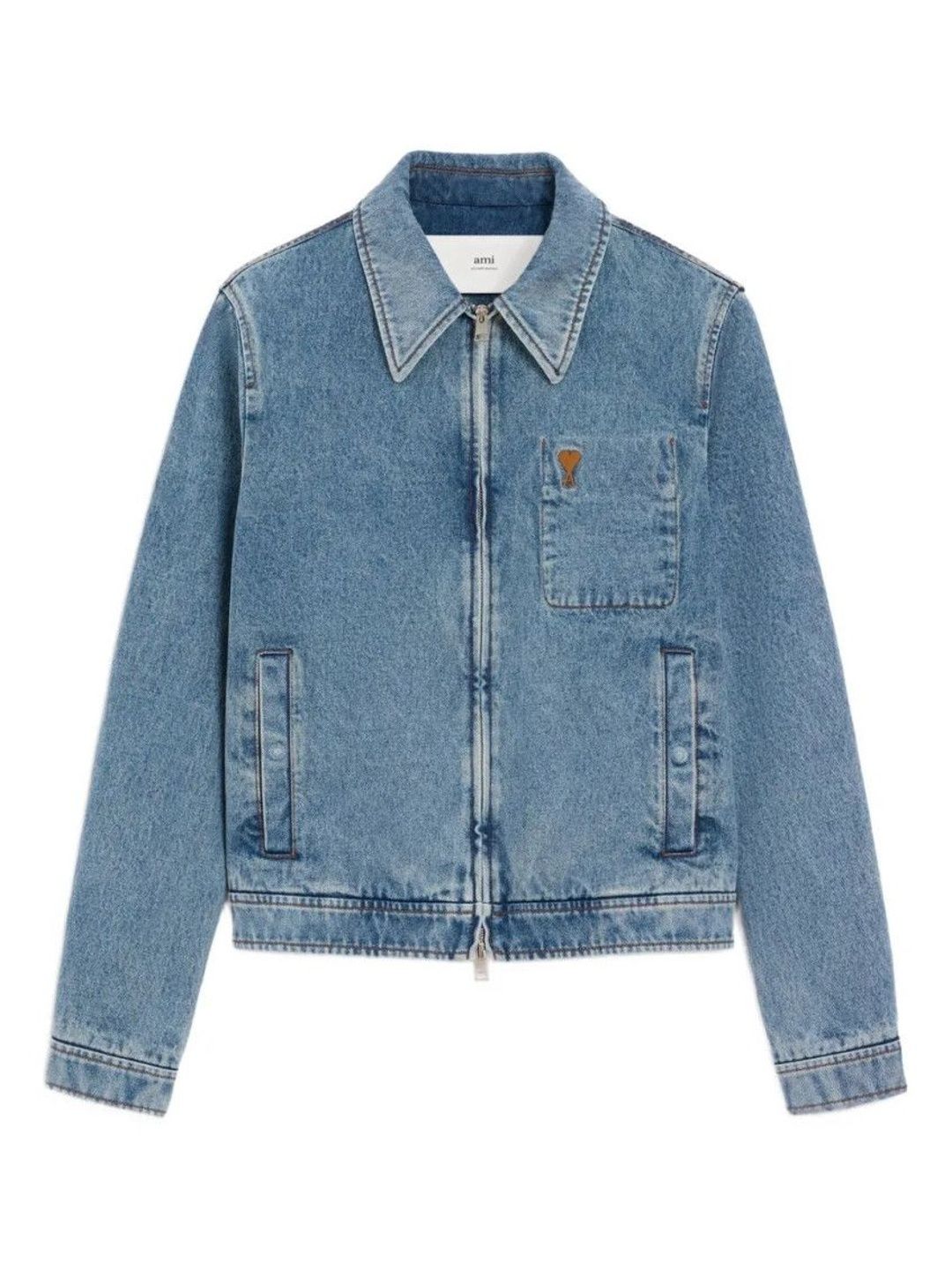 Ami Paris Blue Shirt Collar Jackets