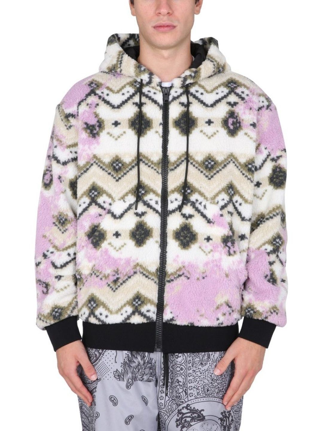 MSGM Multicolor Geometric Hood Jackets