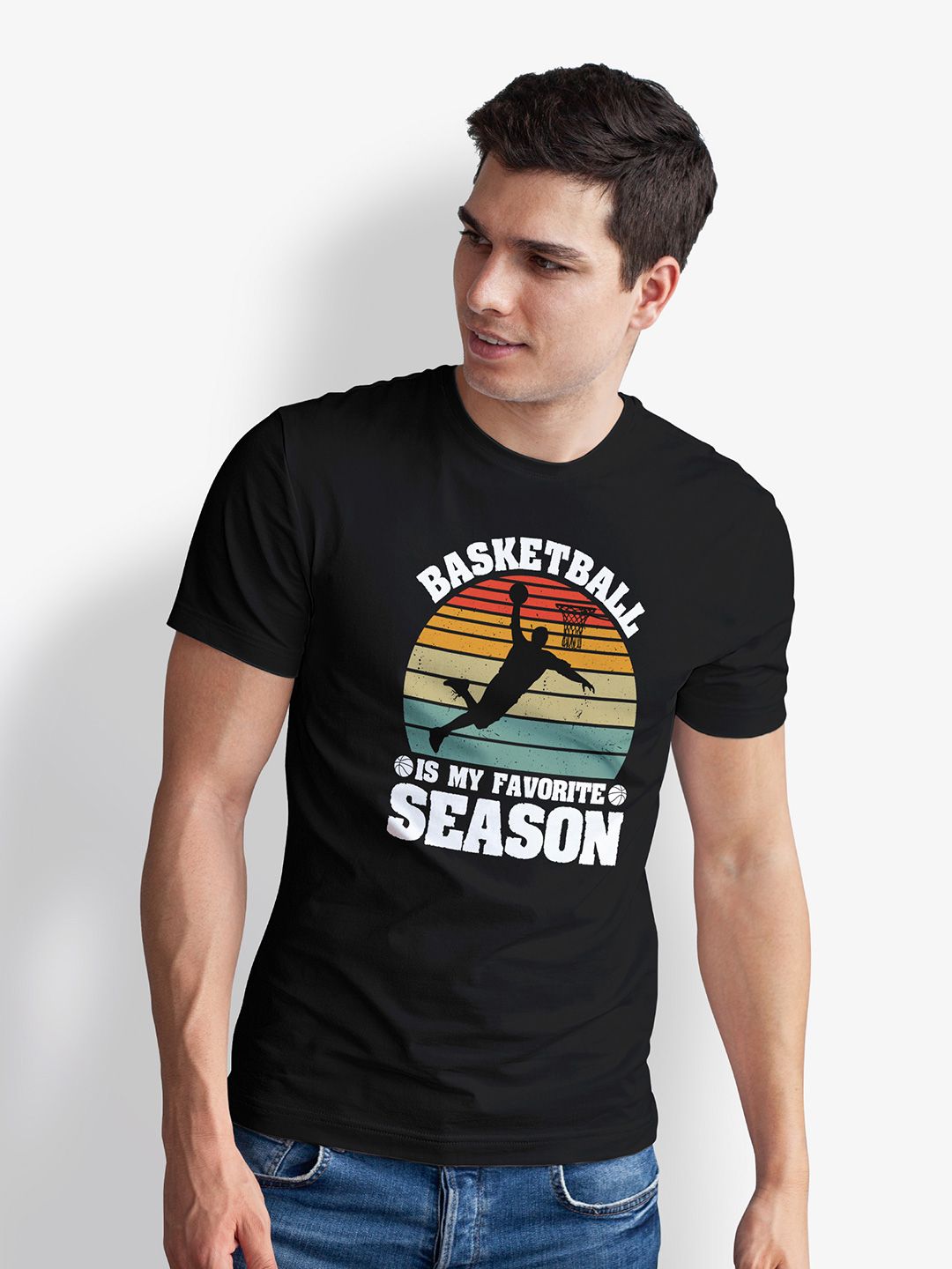 Seekbuylove Men Sports Printed Bio Finish T-shirt