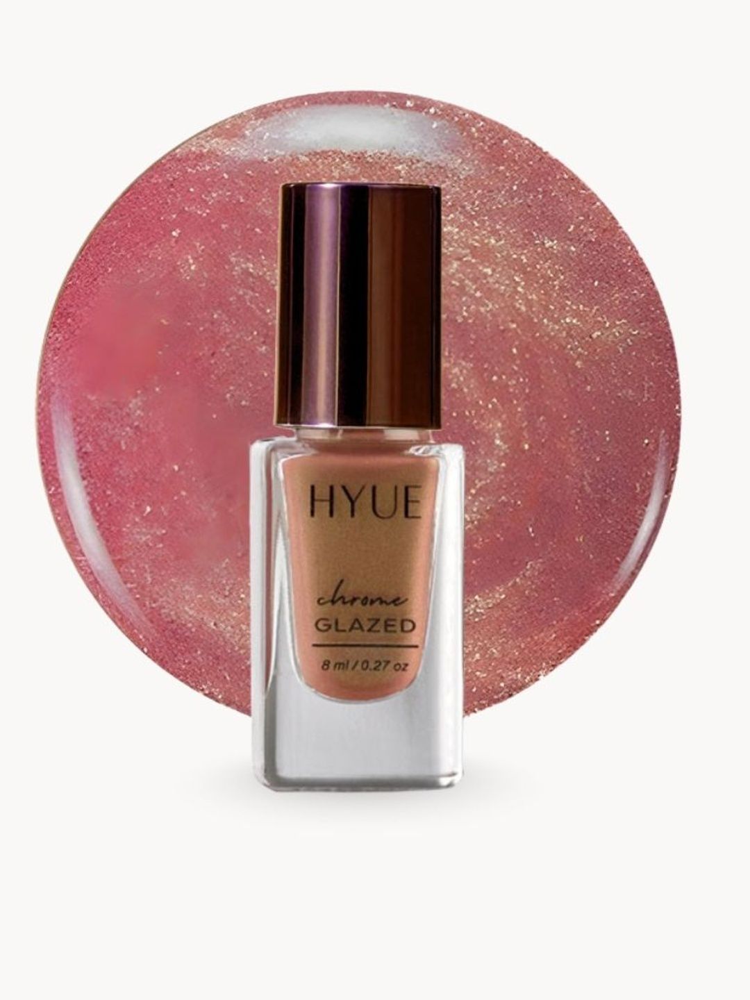 HYUE HYUE Chrome Glazed Nail Paint Opalescnet Quick Dry and Chip Resistant with Jojobal Oil 8ml