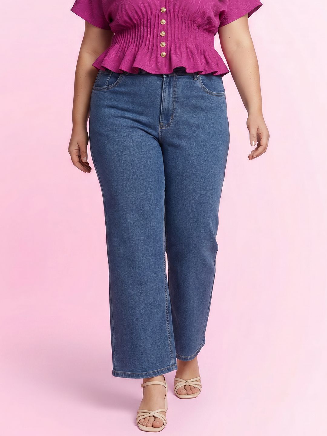 DressBerry Curve DressBerry Curve Women Straight Fit Jeans