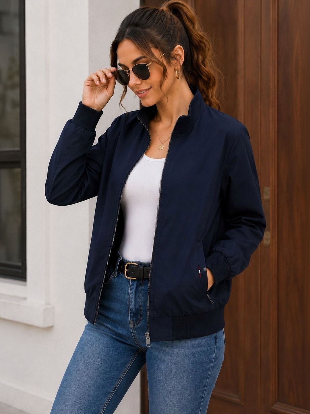 HERE&NOW HERE&NOW Women Lightweight Running Bomber Jacket