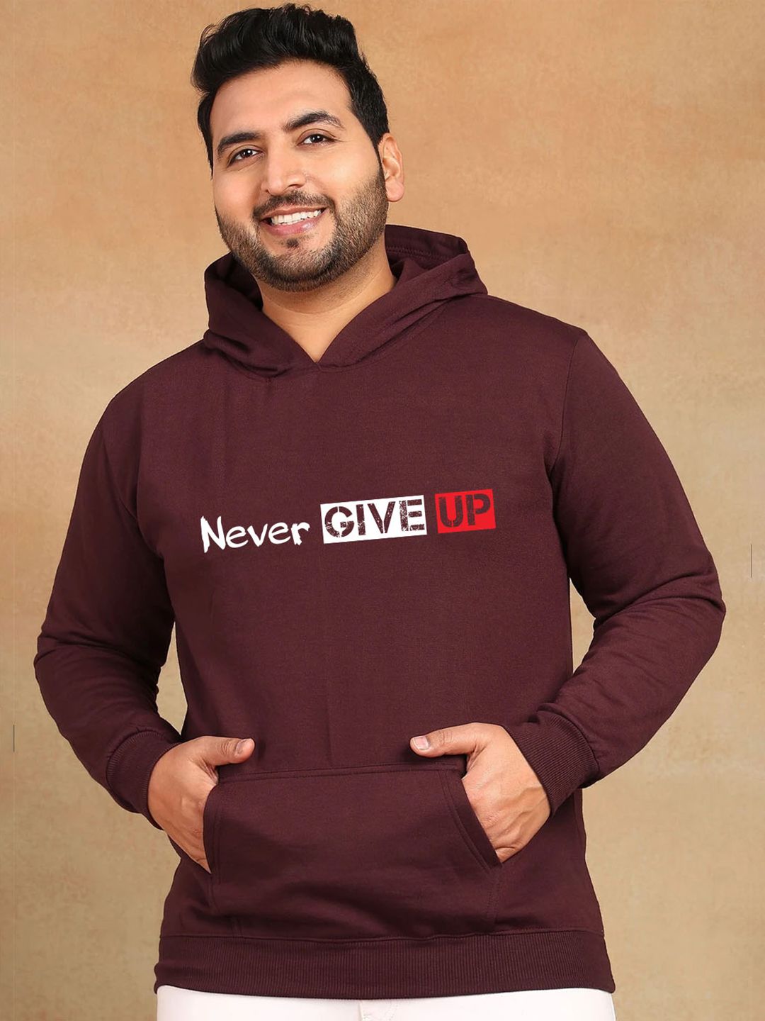 LONDON STREETS Men Printed Hooded Sweatshirt