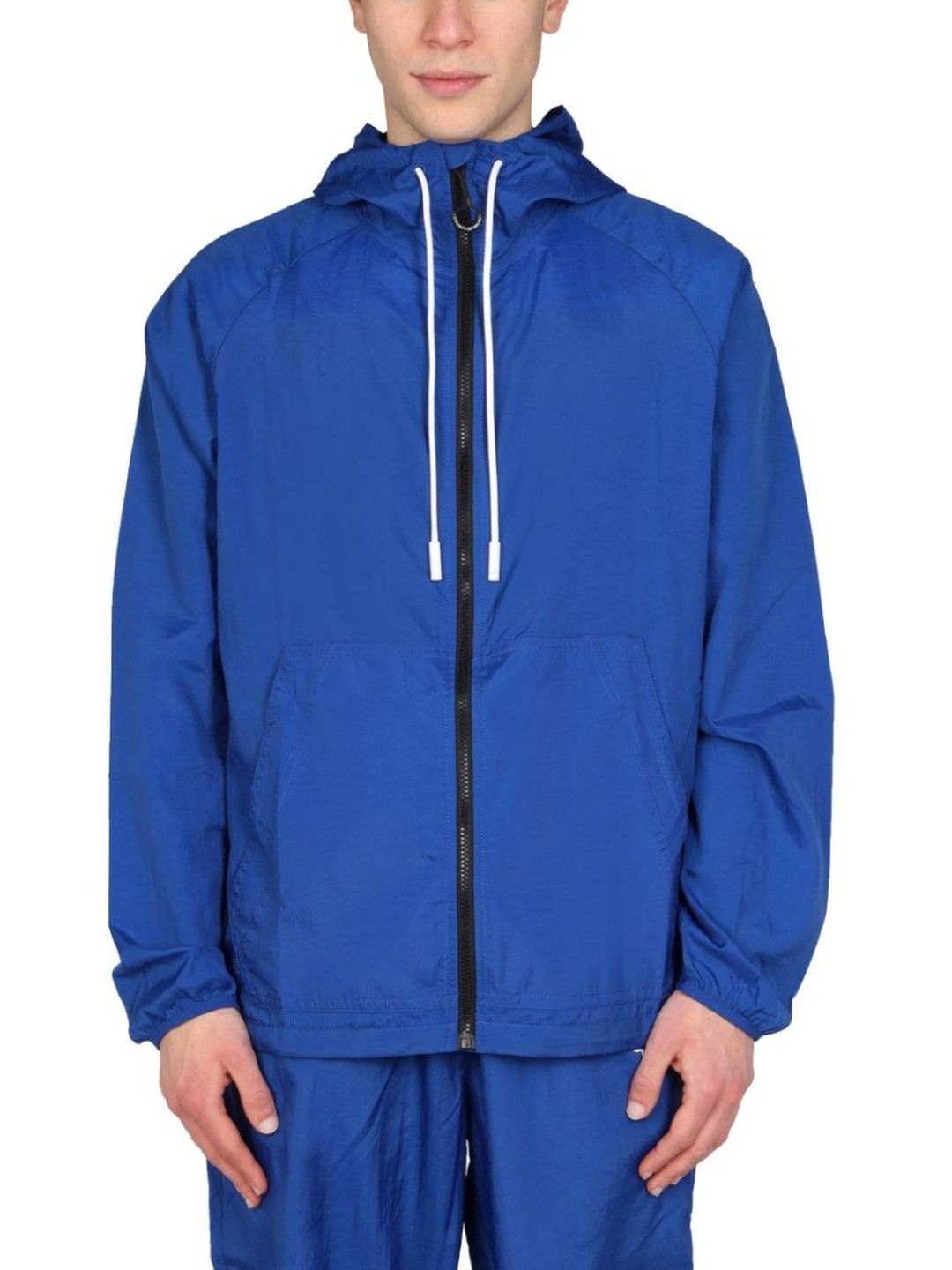 Marcelo Burlon Blue Solid Hood Jackets