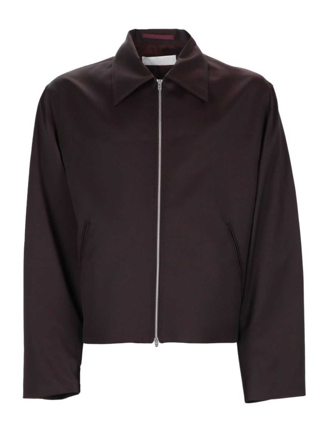 OUR LEGACY Brown Solid Shirt Collar Jacket