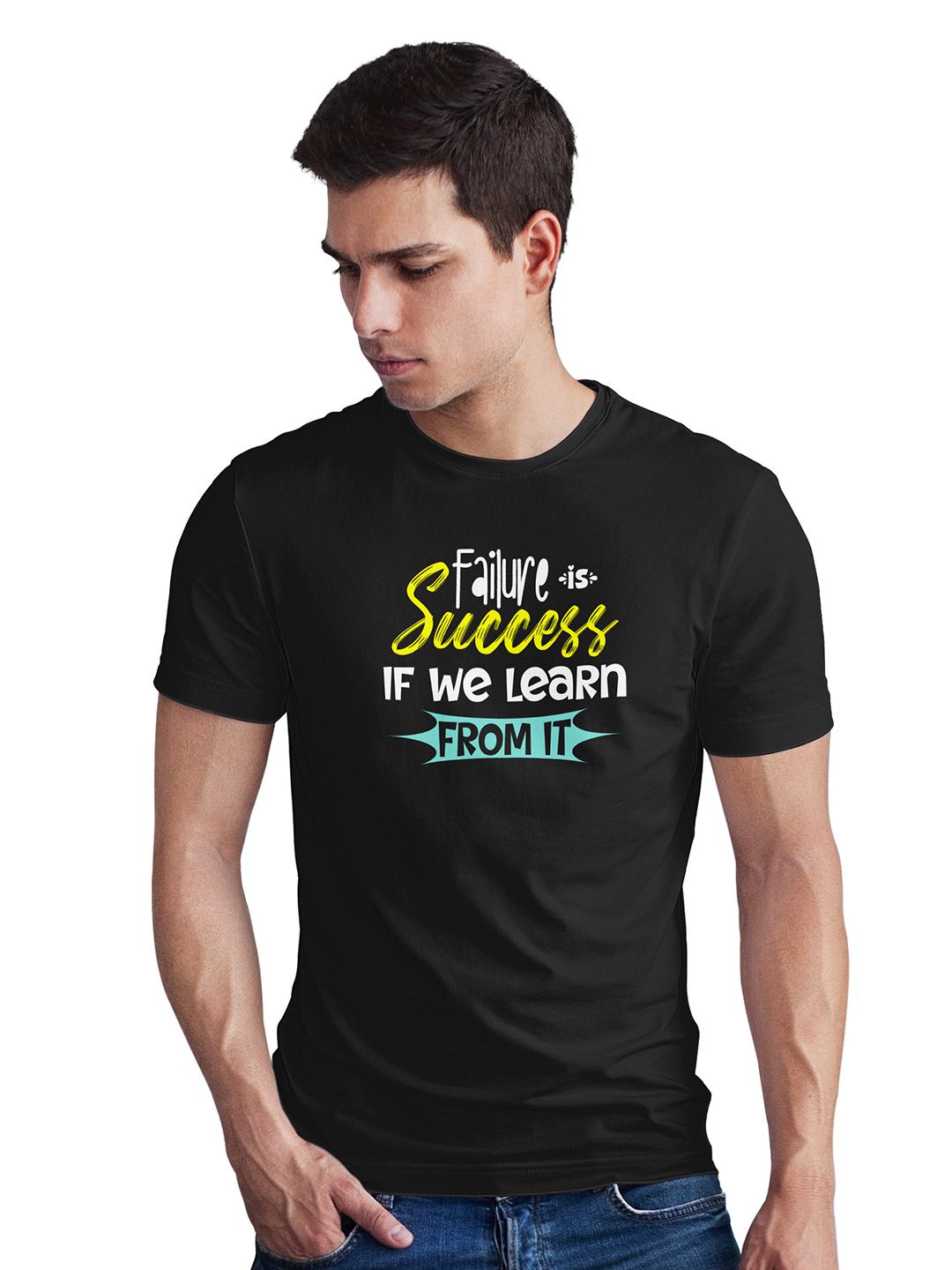 Seekbuylove Men Typography Printed Bio Finish T-shirt
