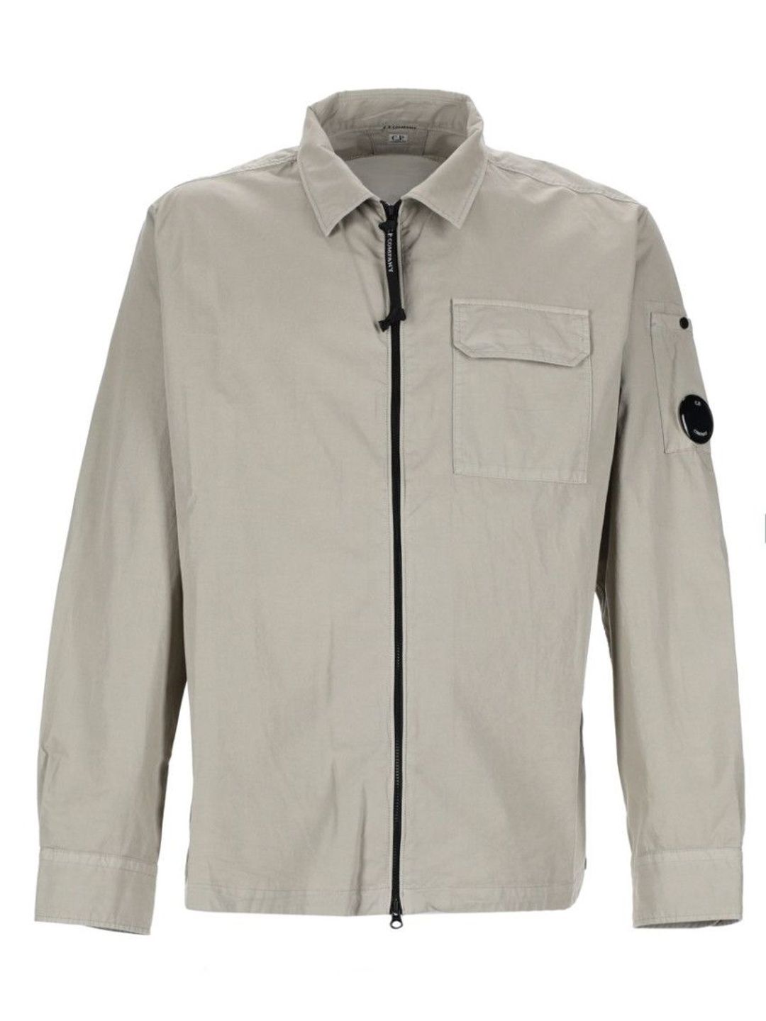 C.P. Company Grey Solid Shirt Collar Jacket