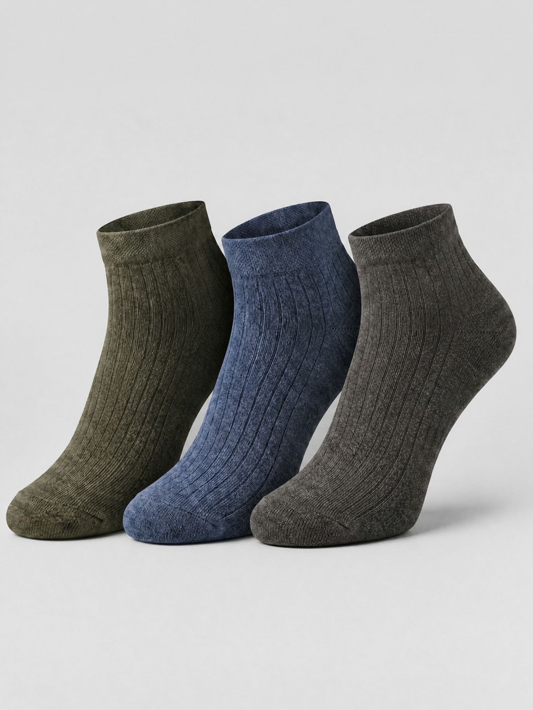 Moda Rapido Men Pack of 3 Cotton Assorted Patterned Above Ankle Socks