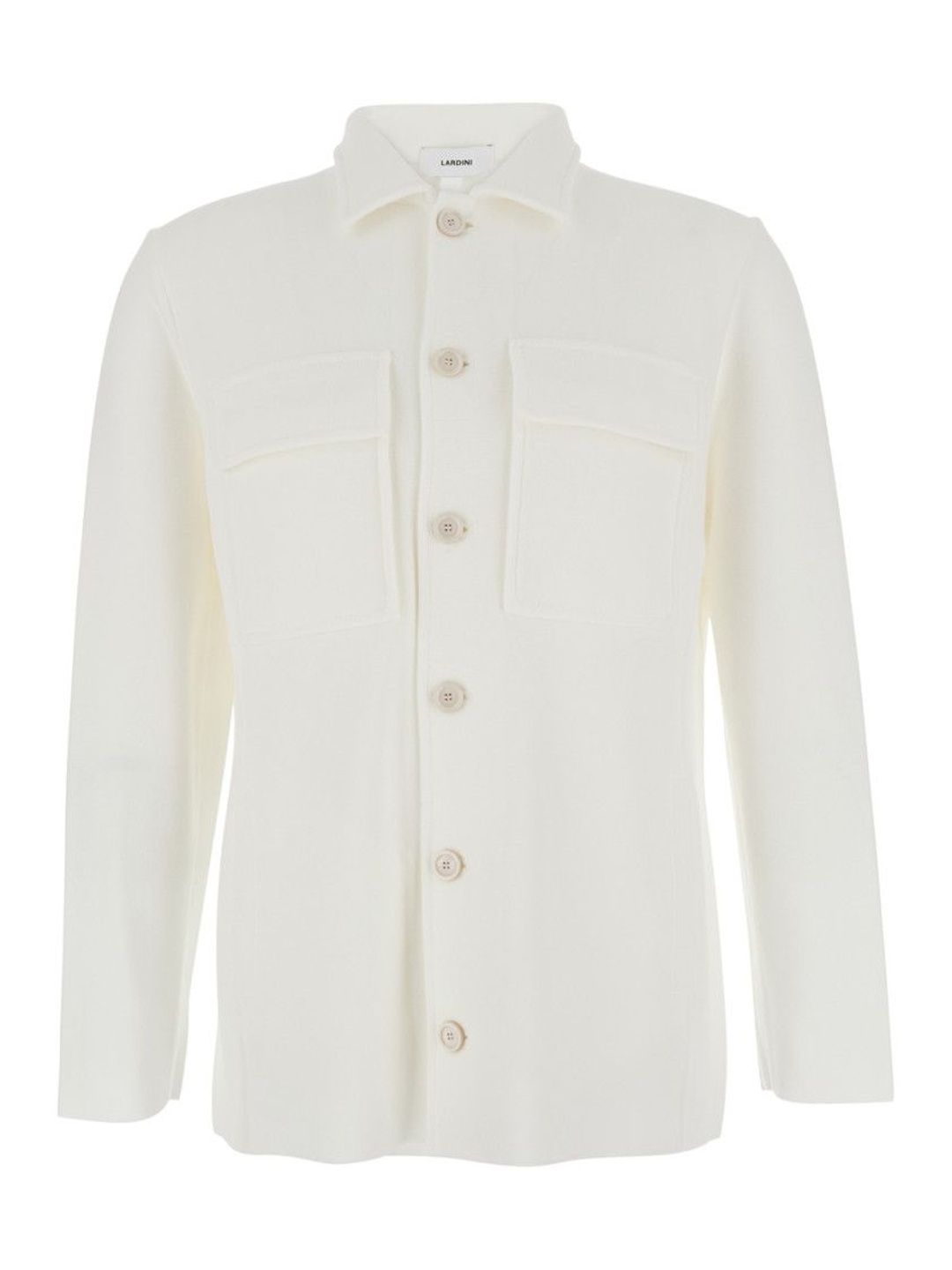 Lardini White Regular Shirt Jacket