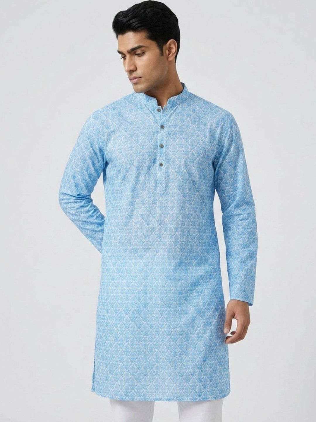 Sanman Ethnix by Raymond Men Ethnic Motifs Printed Kurta