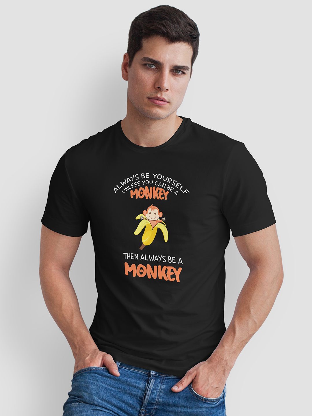 Seekbuylove Men Printed Bio Finish T-shirt