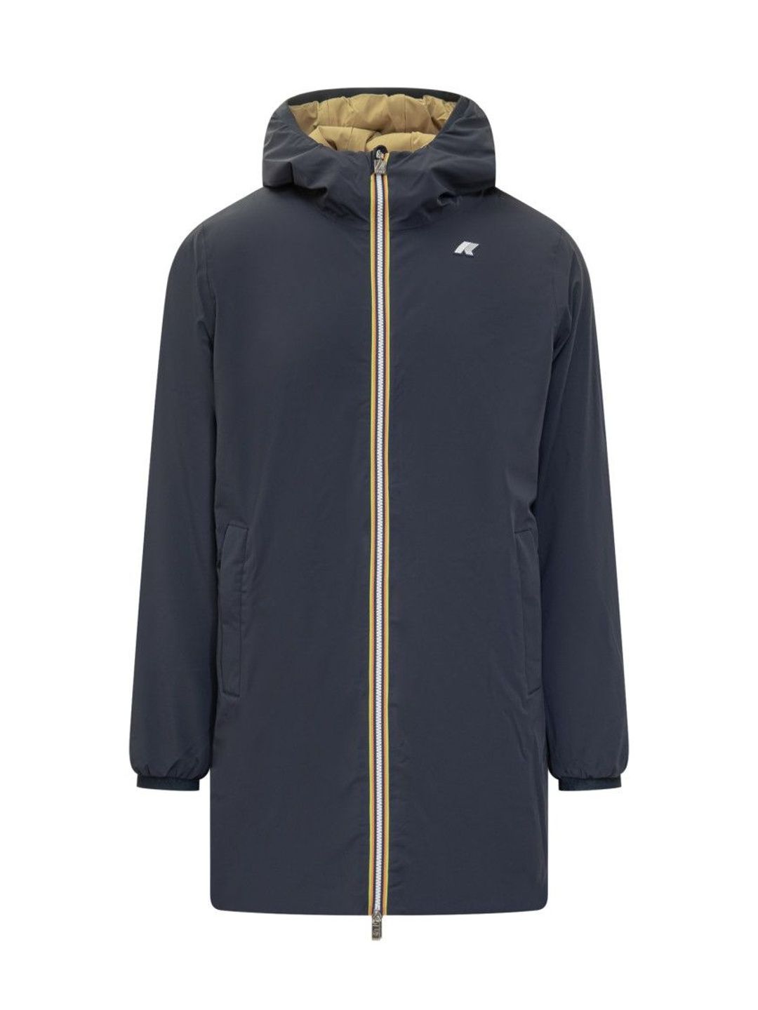 K-Way Dark Blue Solid Hood Jacket
