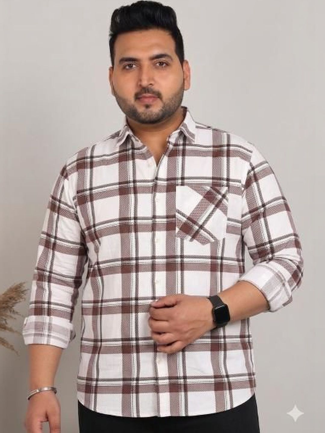 METRONAUT PLUS Men Classic Checked Casual Shirt