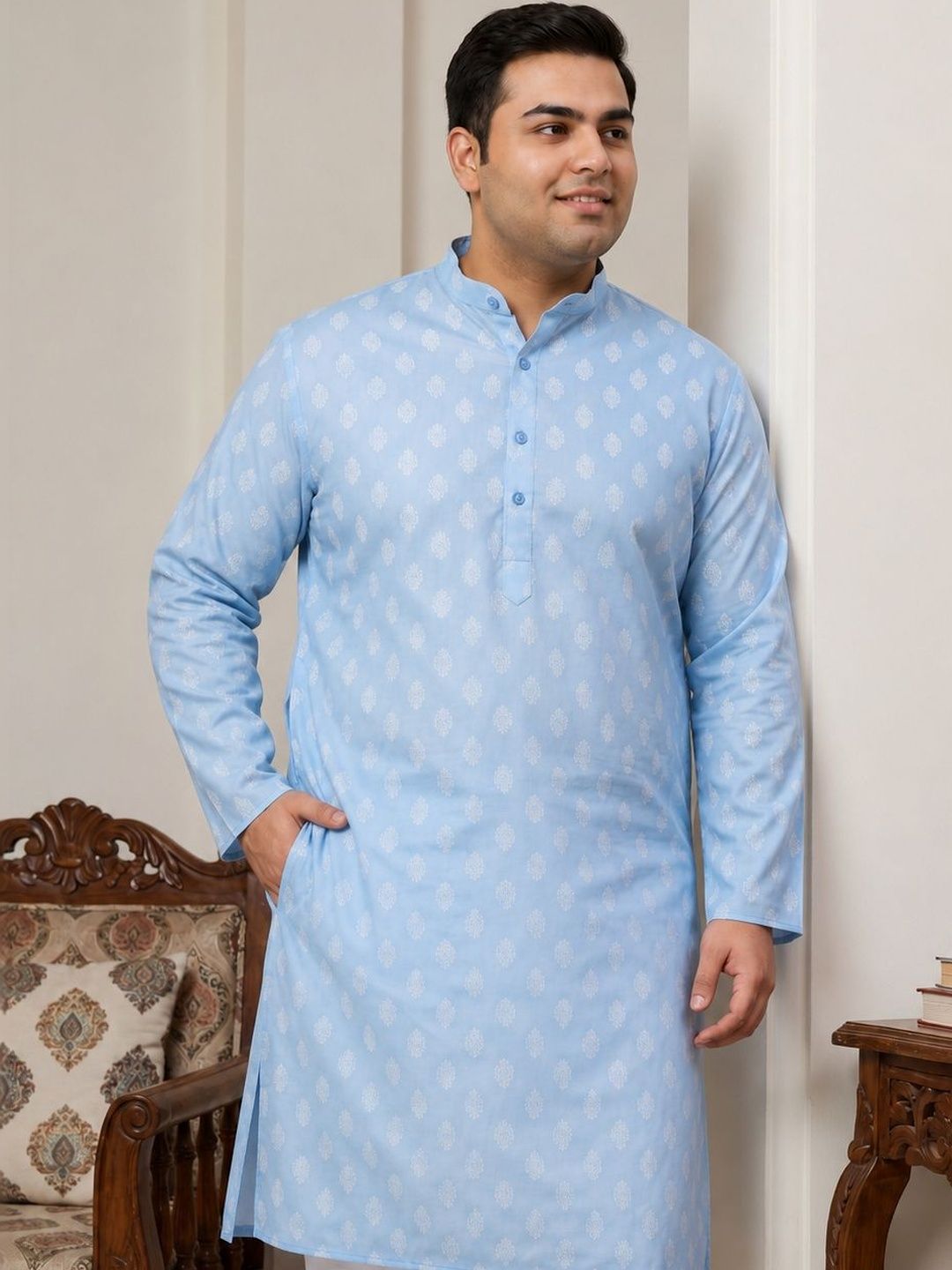 Jompers Men Ethnic Motifs Printed Kurta