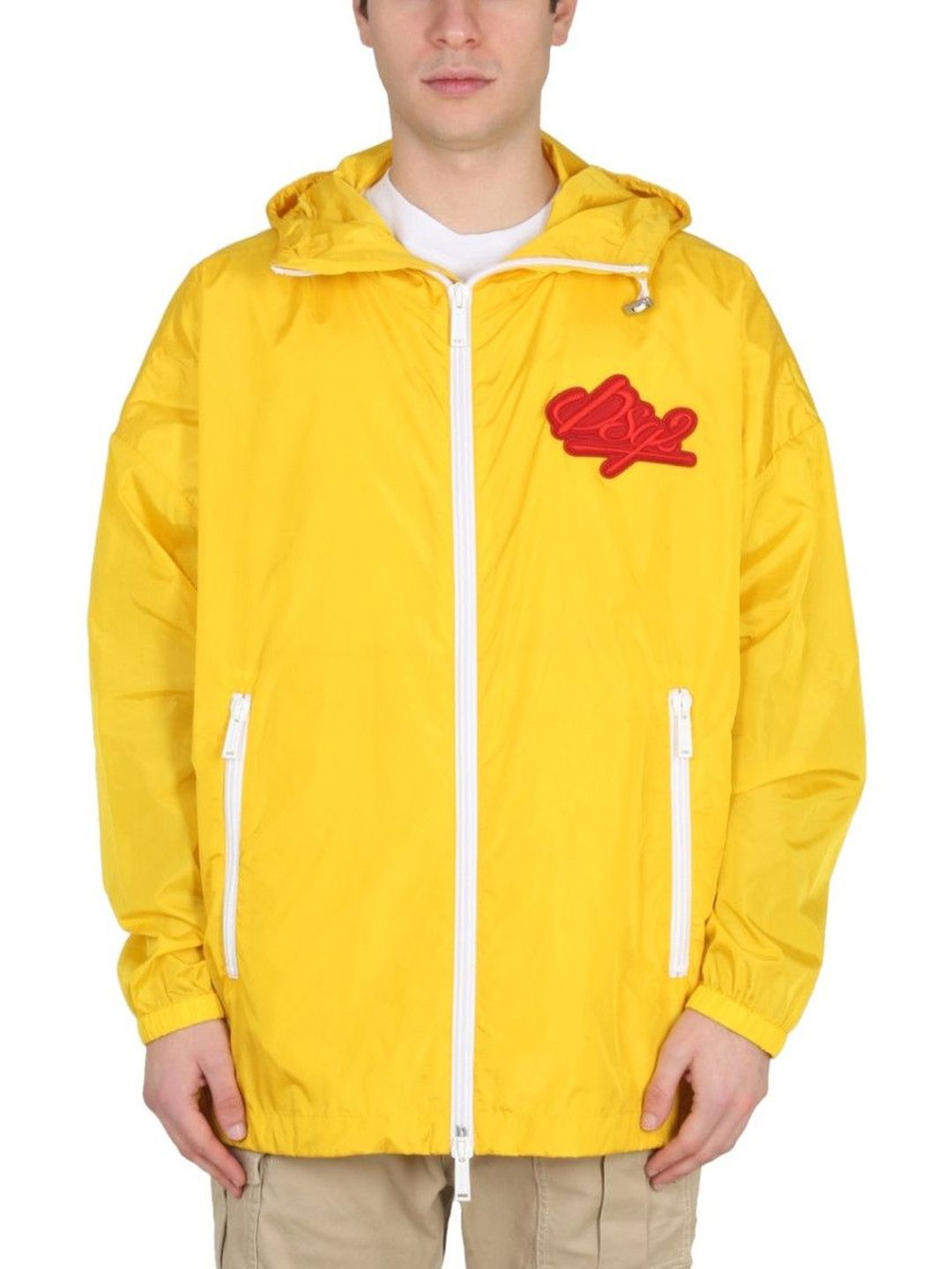 Dsquared2 Orange Logo Hood Jackets
