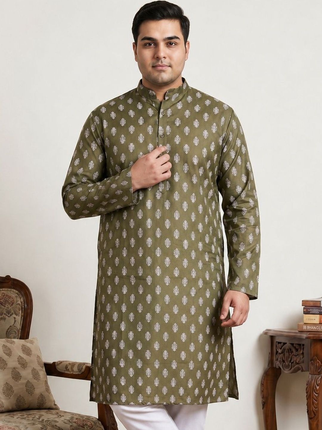 Jompers Men Ethnic Motifs Printed Kurta