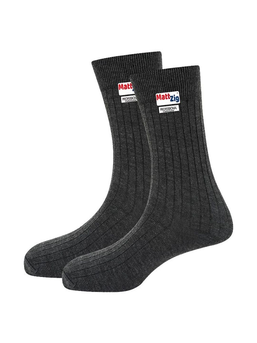 MattZig Men Cotton Blend Patterned Calf Length Socks