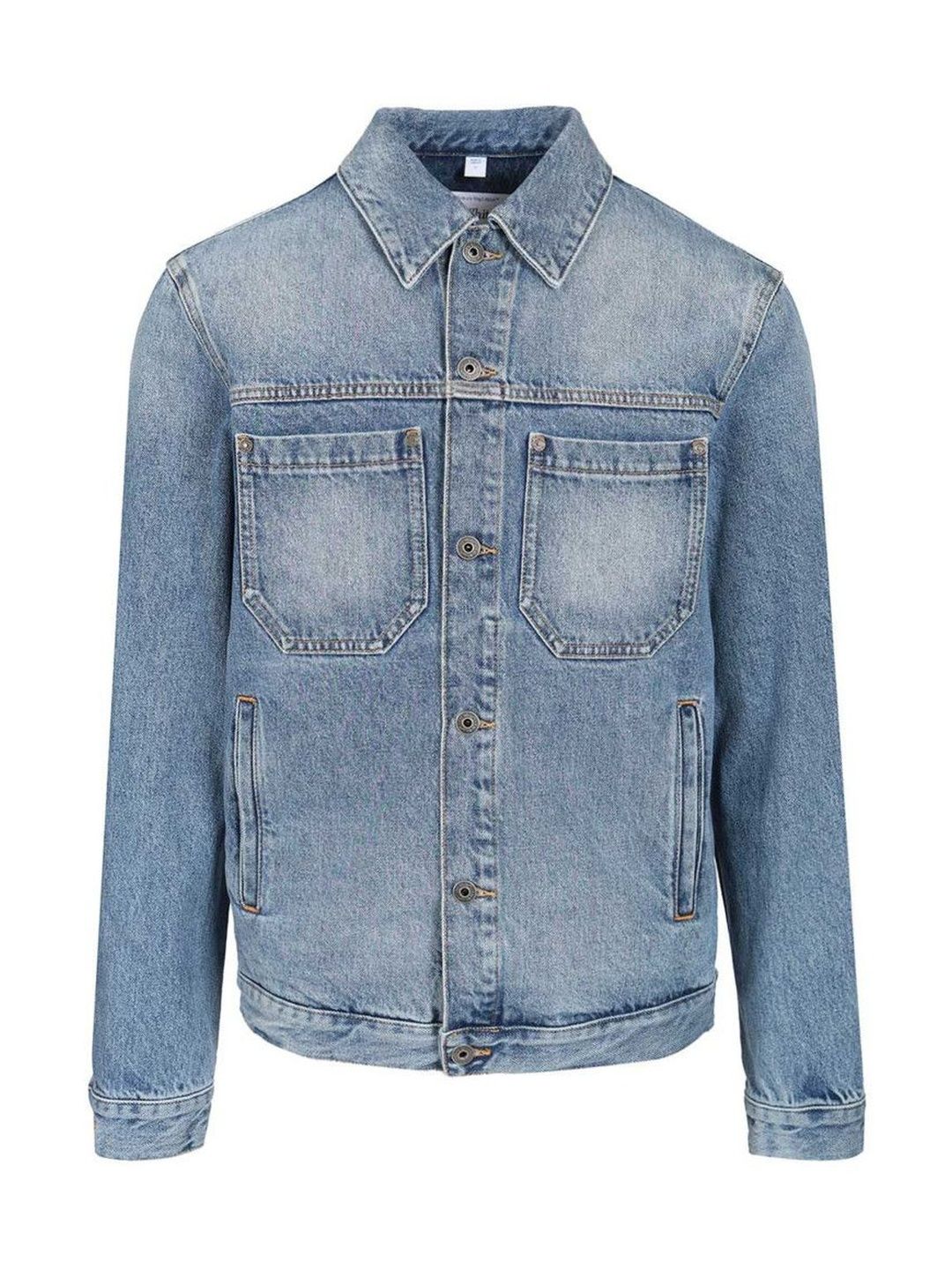 Off-White Blue Denim Shirt Collar Jacket