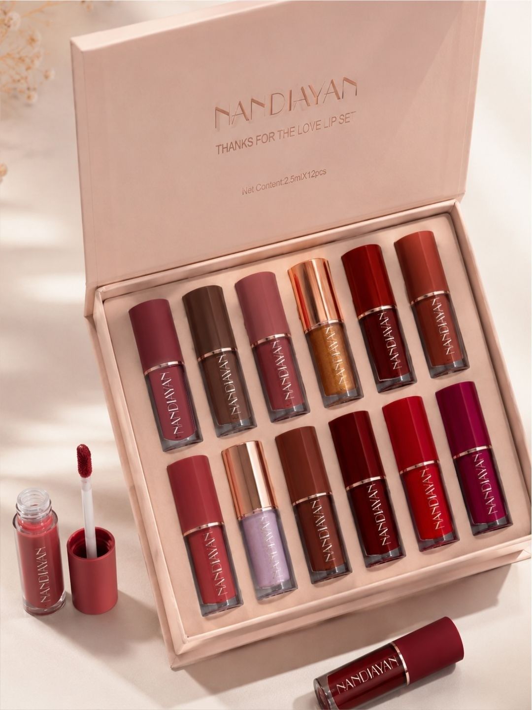 nandiayan nandiayan Women Liquid Lipstick Set of 12 Transferproof Matte Lipstick Combo - 3.5 ml Each