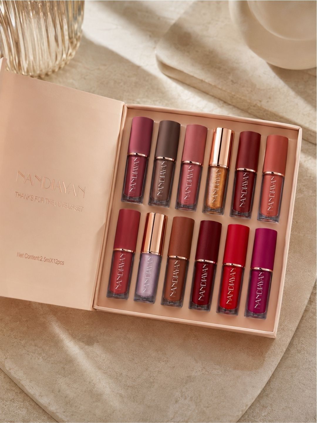 nandiayan nandiayan Women Liquid Lipstick Set of 12 Transferproof Matte Lipstick Combo- 2.5ml Each