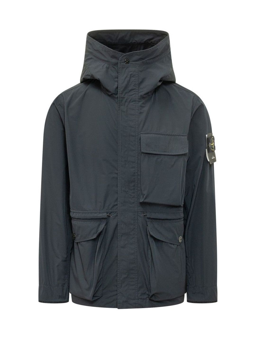 Stone Island Dark Blue Solid Hood Jacket