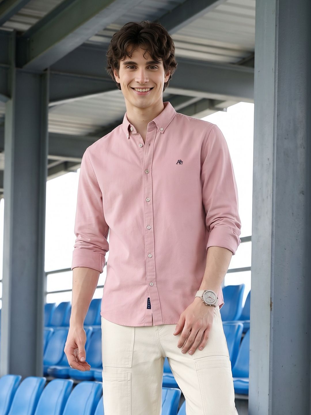 Aeropostale Aeropostale Button-Down Collar Pure Cotton Casual Shirt