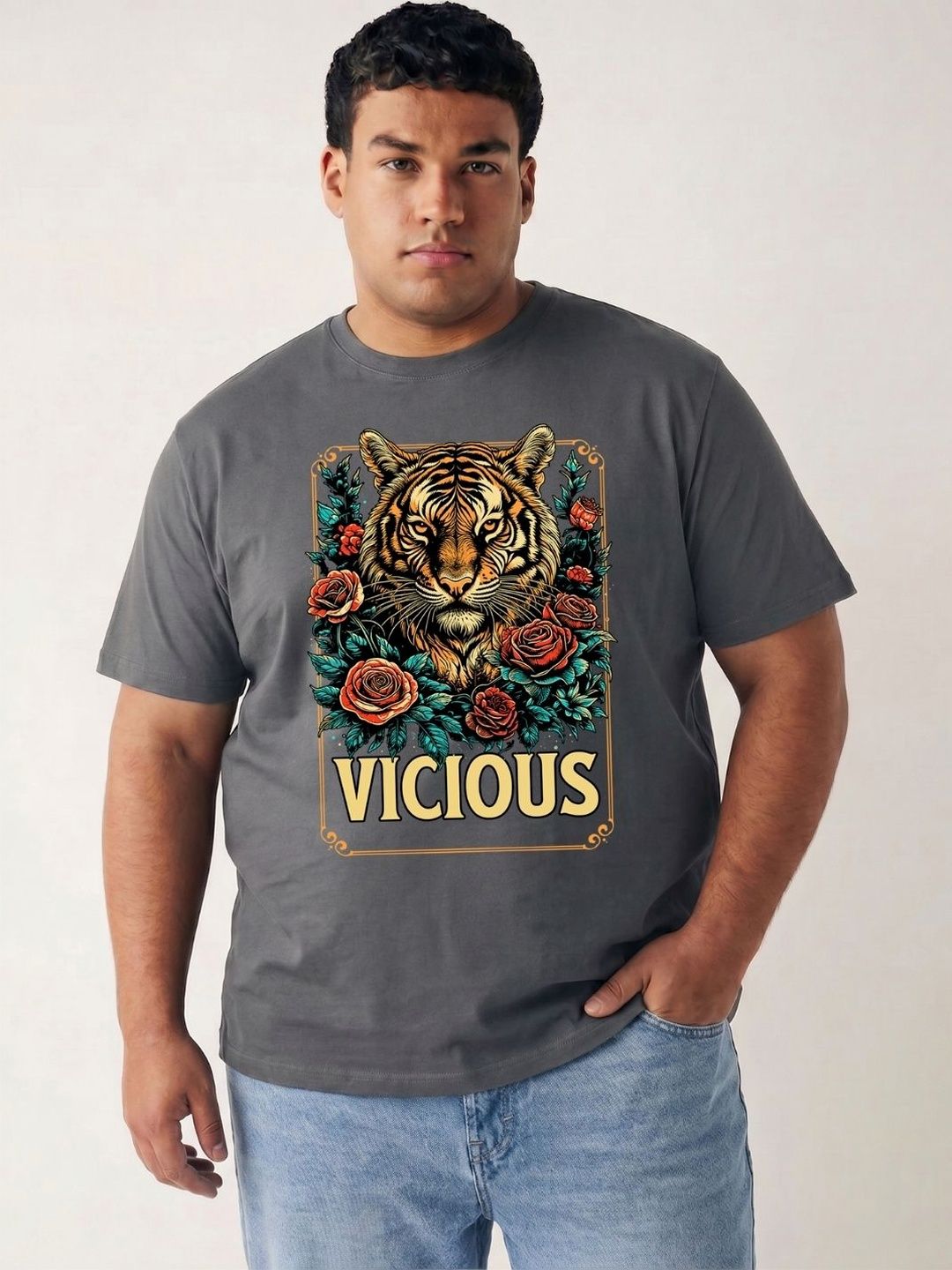 Toodle Plus Plus Size Men Printed T-shirt