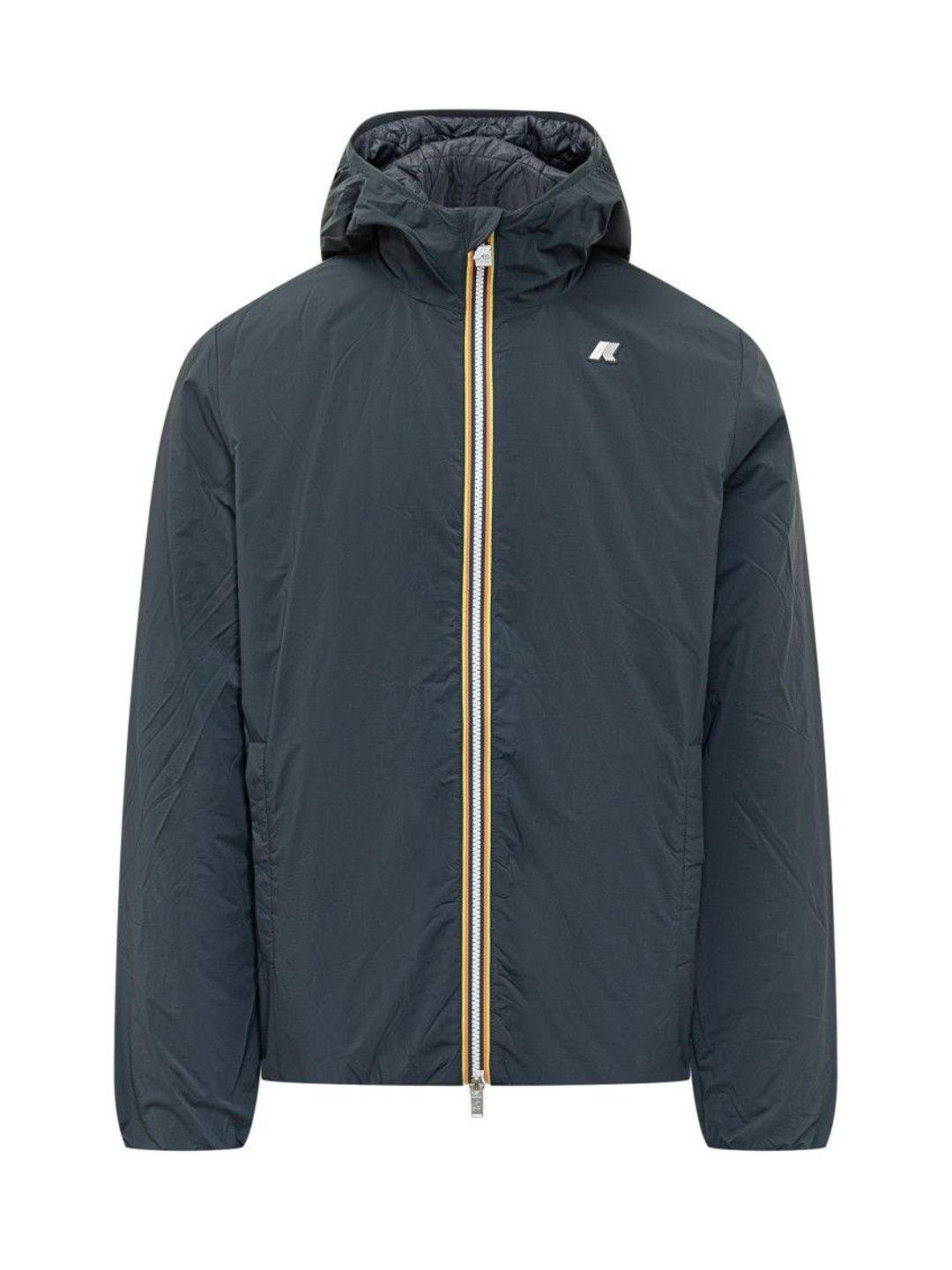 K-Way Blue Solid Hood Jacket