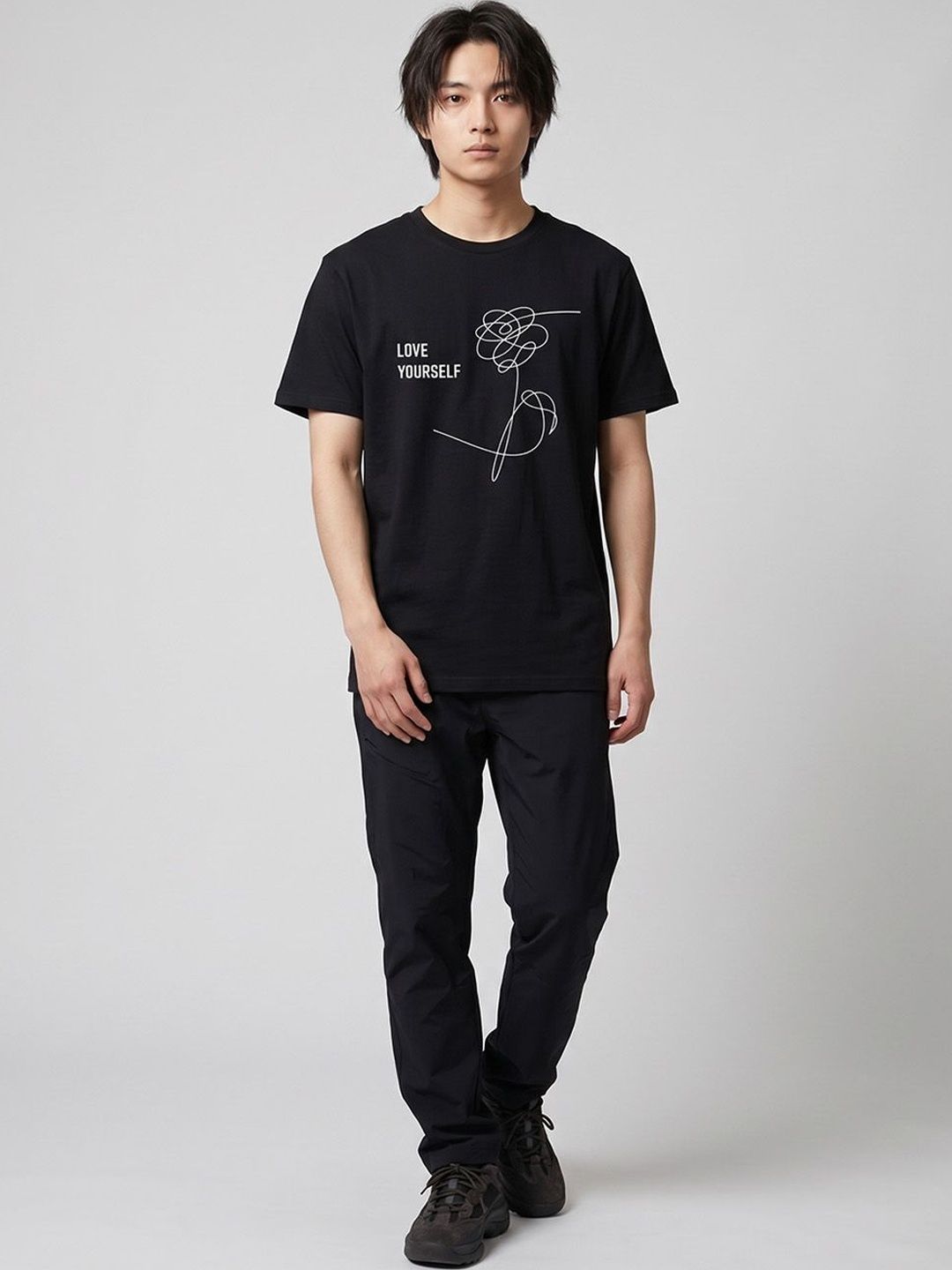The Korhean Store Unisex BTS Love Yourself Streetwear Regular Fit Graphic Printed Cotton Tshirt