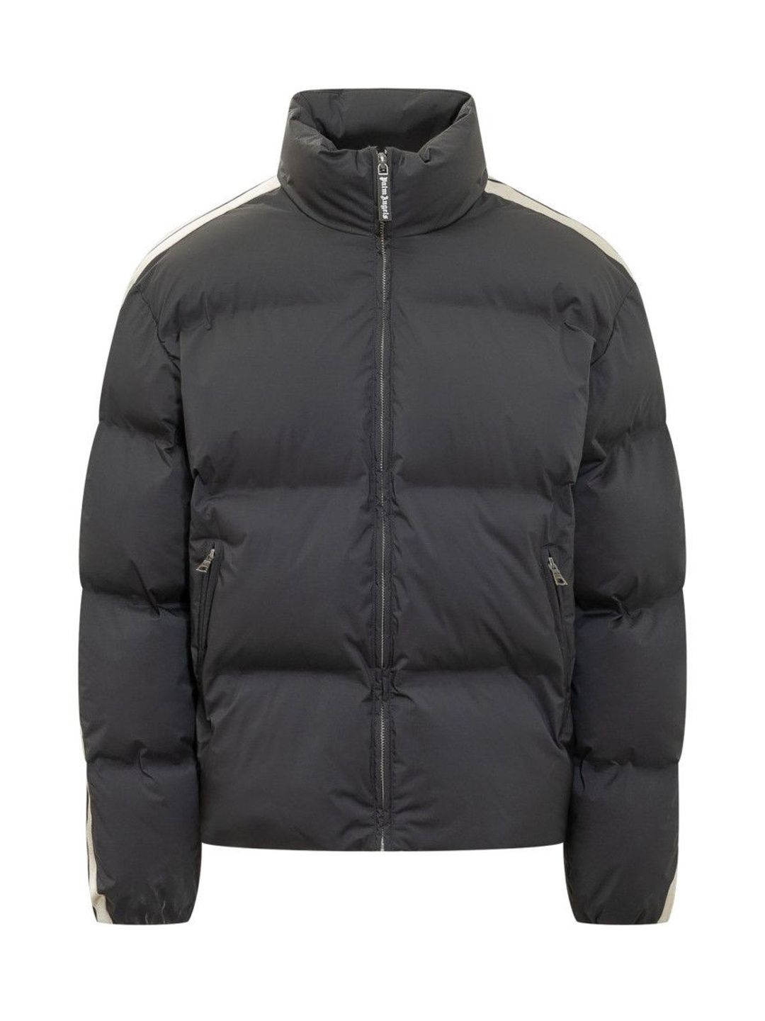 Palm Angels Black Solid Mock Collar Jacket