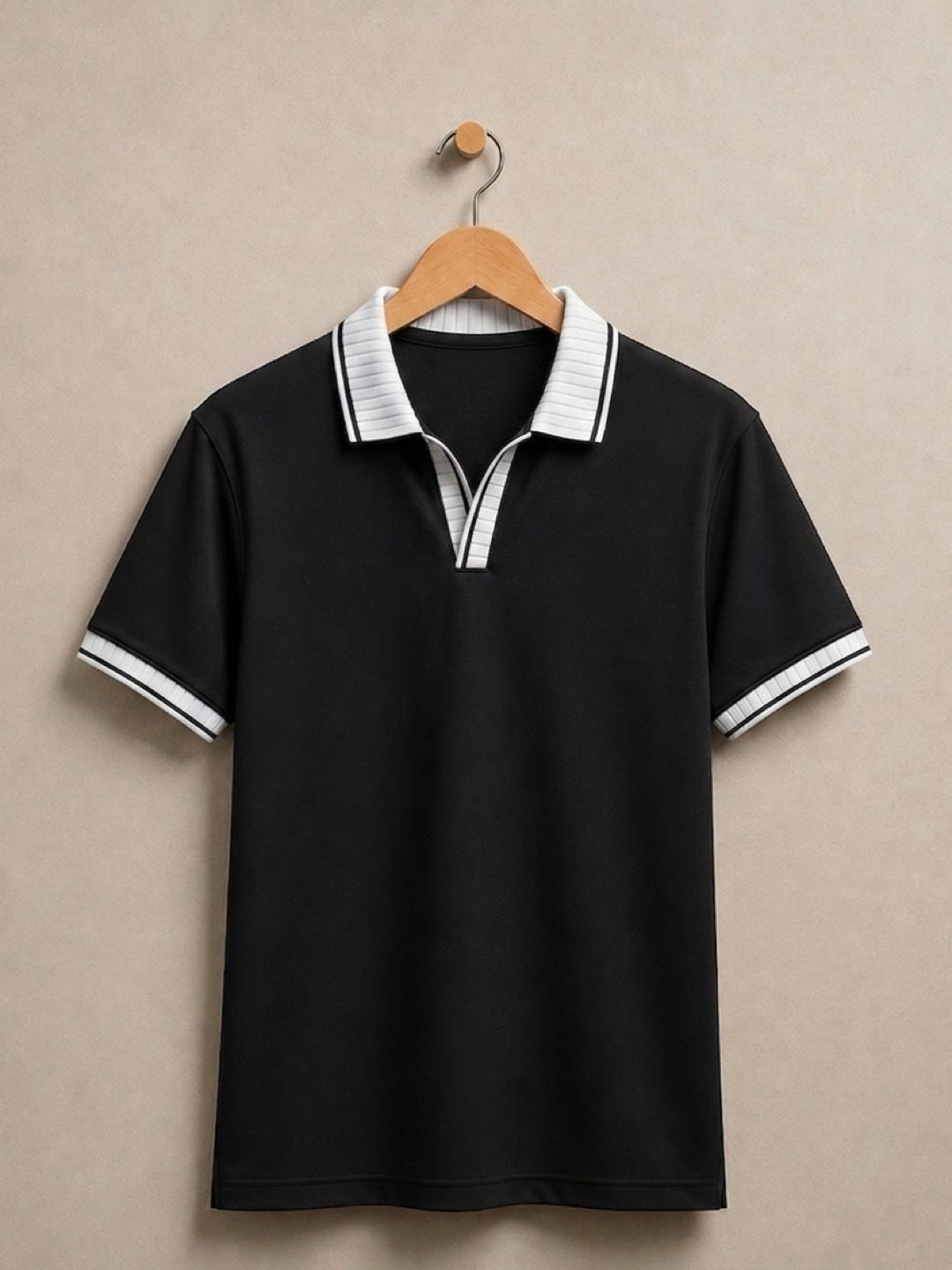 STEVE STATUS Men Polo Collar T-shirt