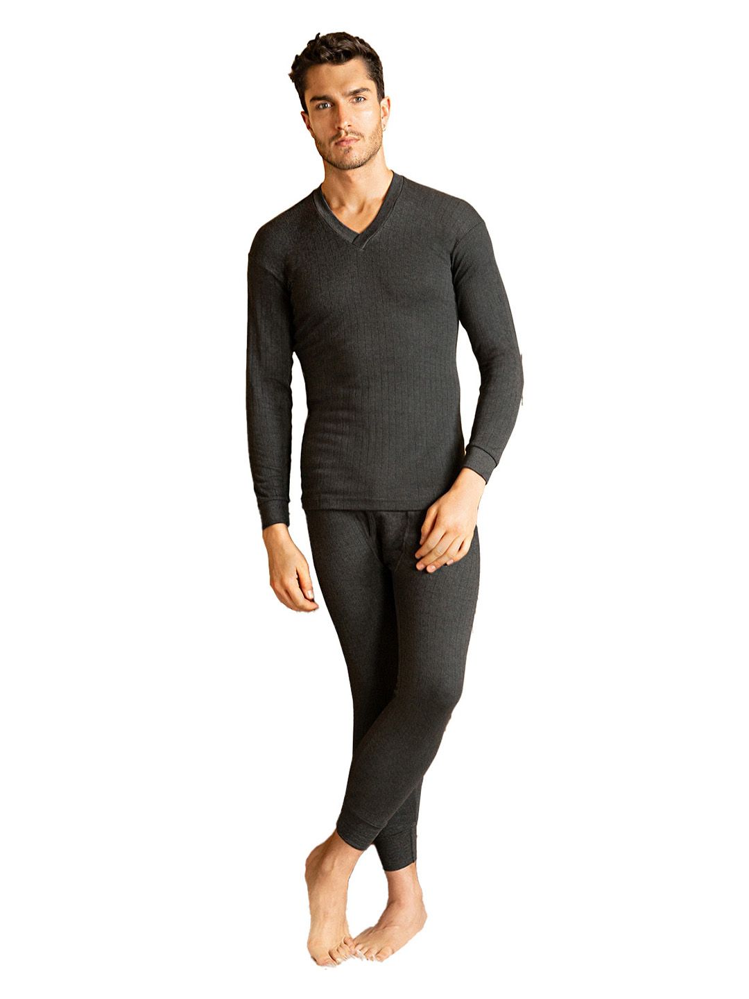 AMUL COMFY Pack of 2 V-Neck Thermal Set