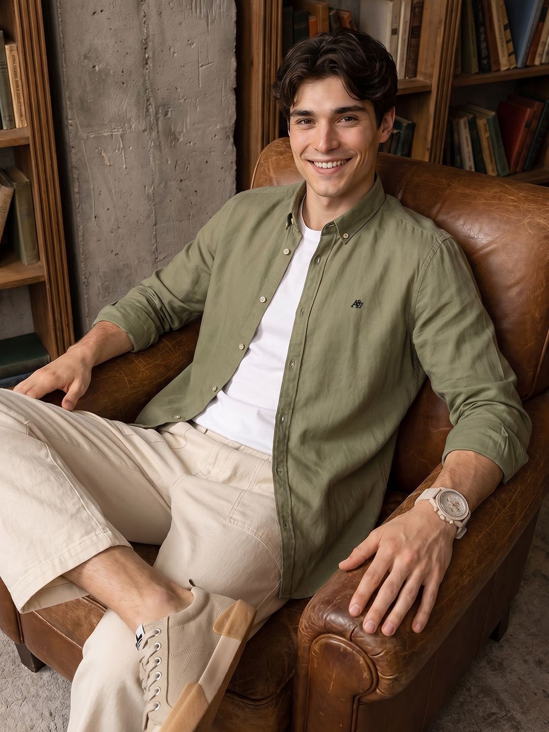 Aeropostale Button-Down Collar Pure Cotton Casual Shirt