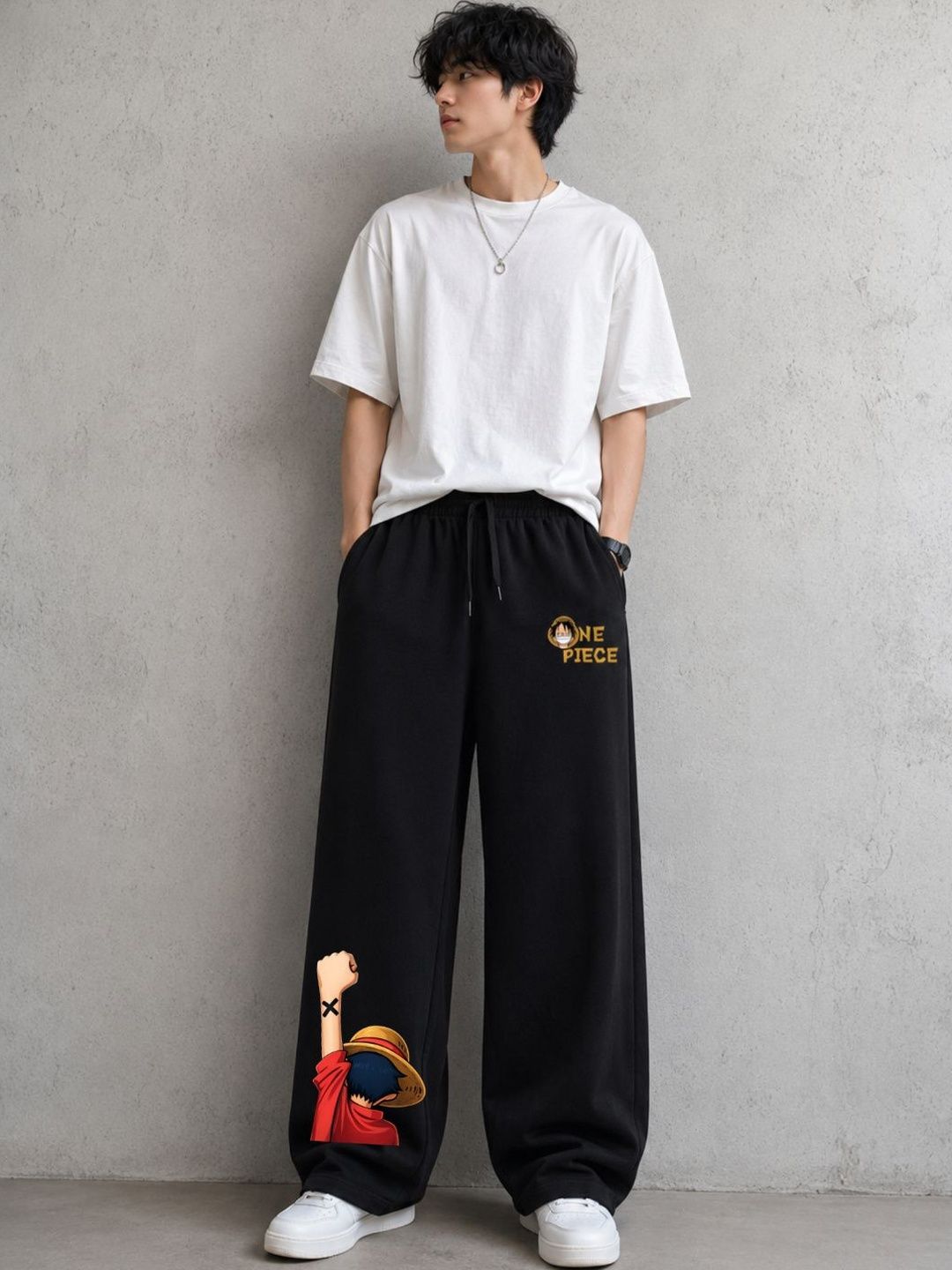 Epic apparel Epic apparel Men Baggy Graphic Print Track Pants