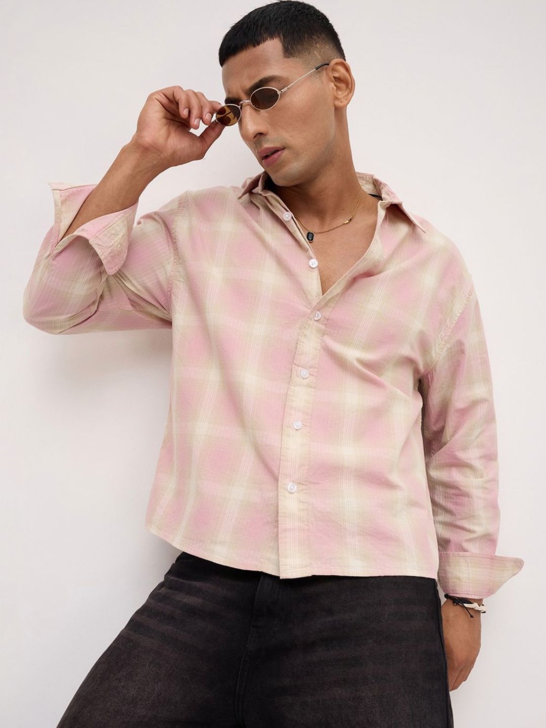 VASTRADO Men Classic Boxy Checked Casual Shirt