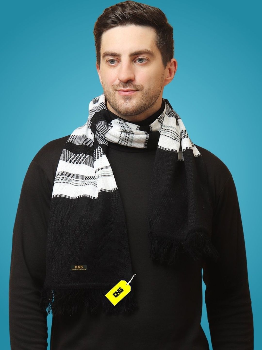 Daily Needs Shop Men Striped Merino Wool Mufflers