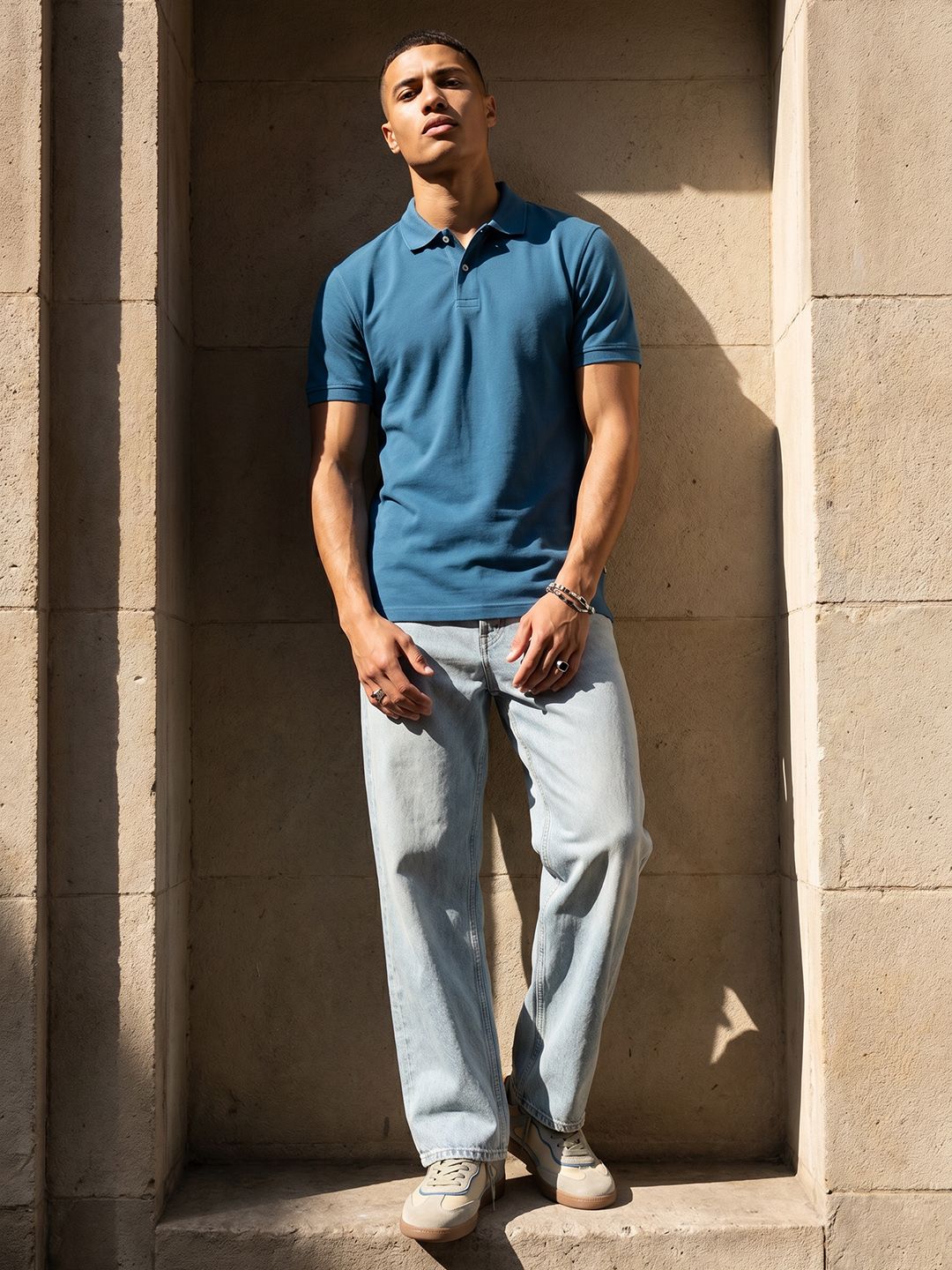 The Roadster Life Co. Polo Collar Pure Cotton T-shirt