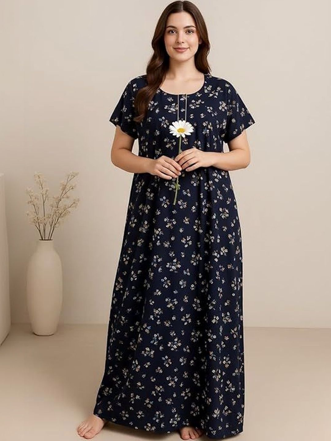 KBNBJ KBNBJ Printed Maxi Nightdress