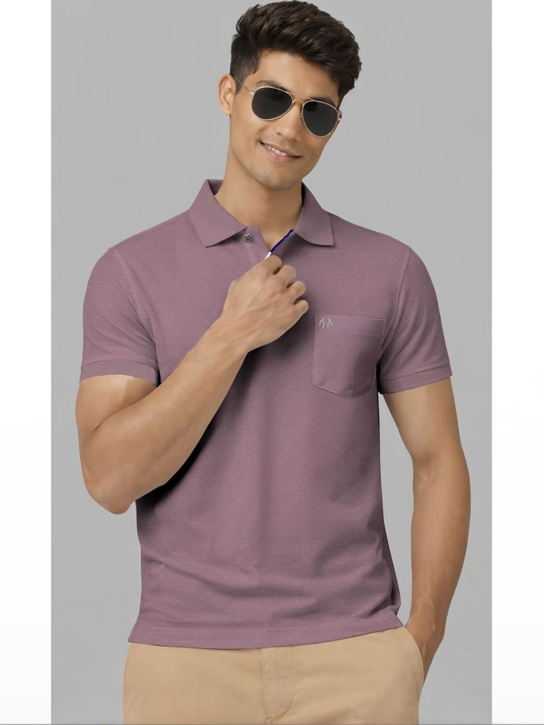 Triptee Men Polo Collar Pockets T-shirt