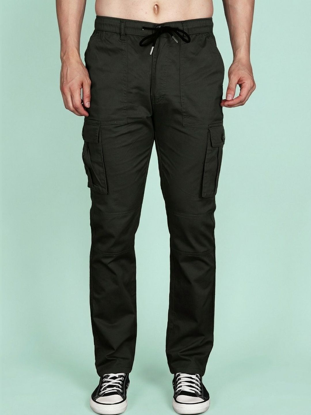 Roadster Roadster Men Relaxed Straight Leg Easy Wash Cargos Trousers