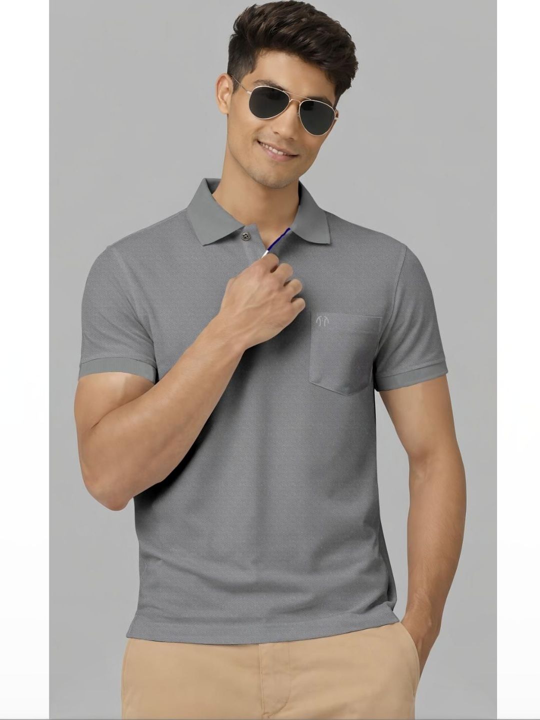 Triptee Men Polo Collar Pockets T-shirt