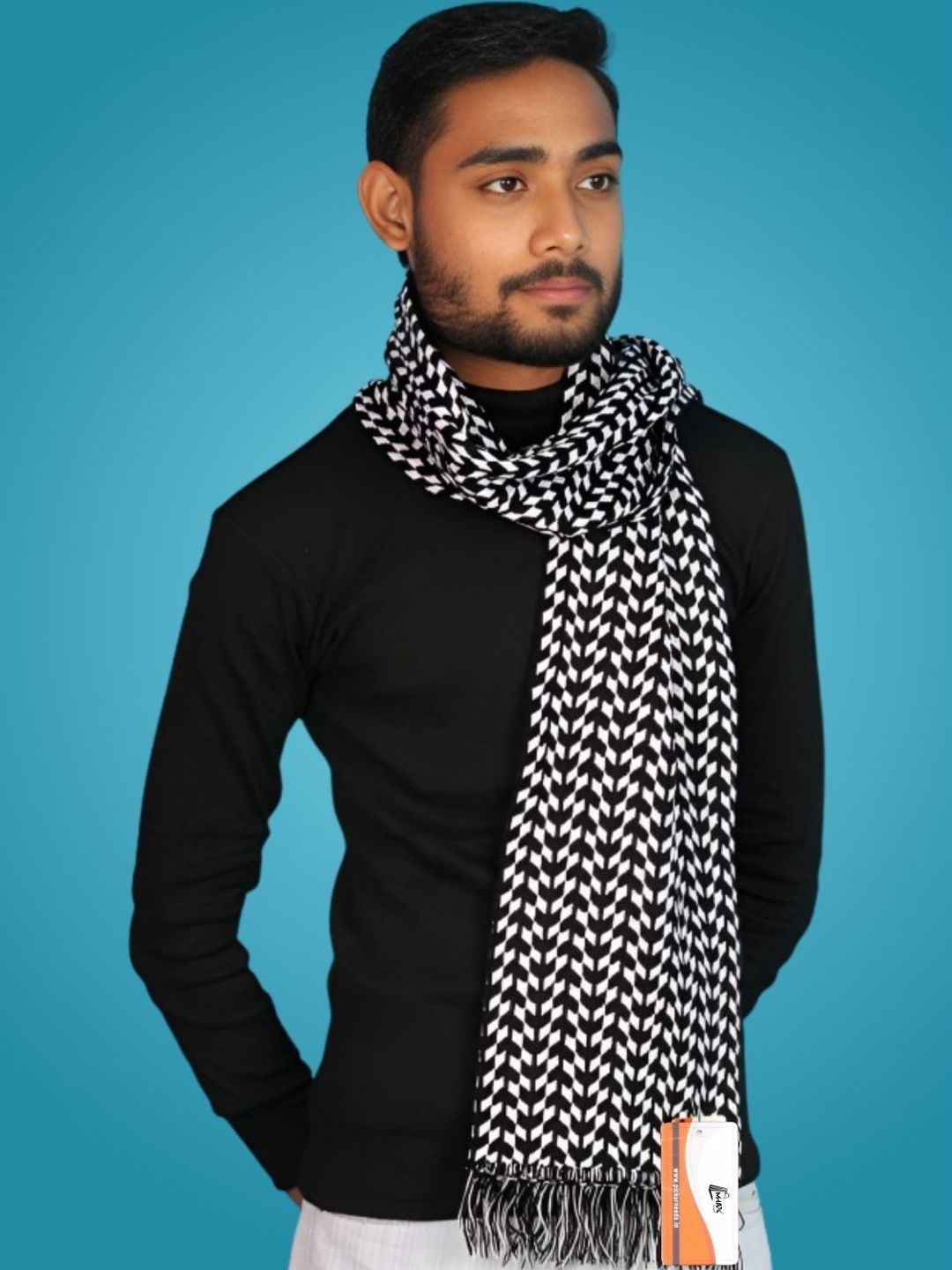 Daily Needs Shop Men Patterned Merino Wool Mufflers